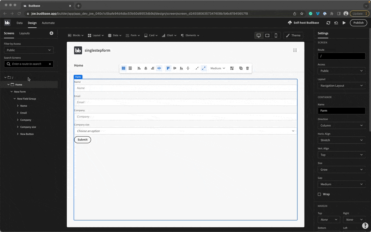 Form design Form design