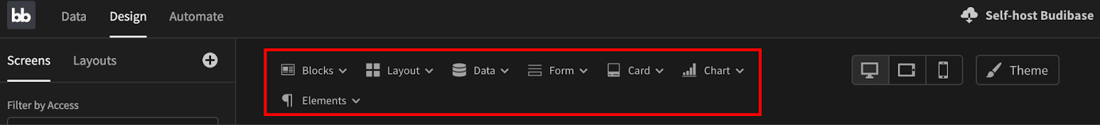 Component select