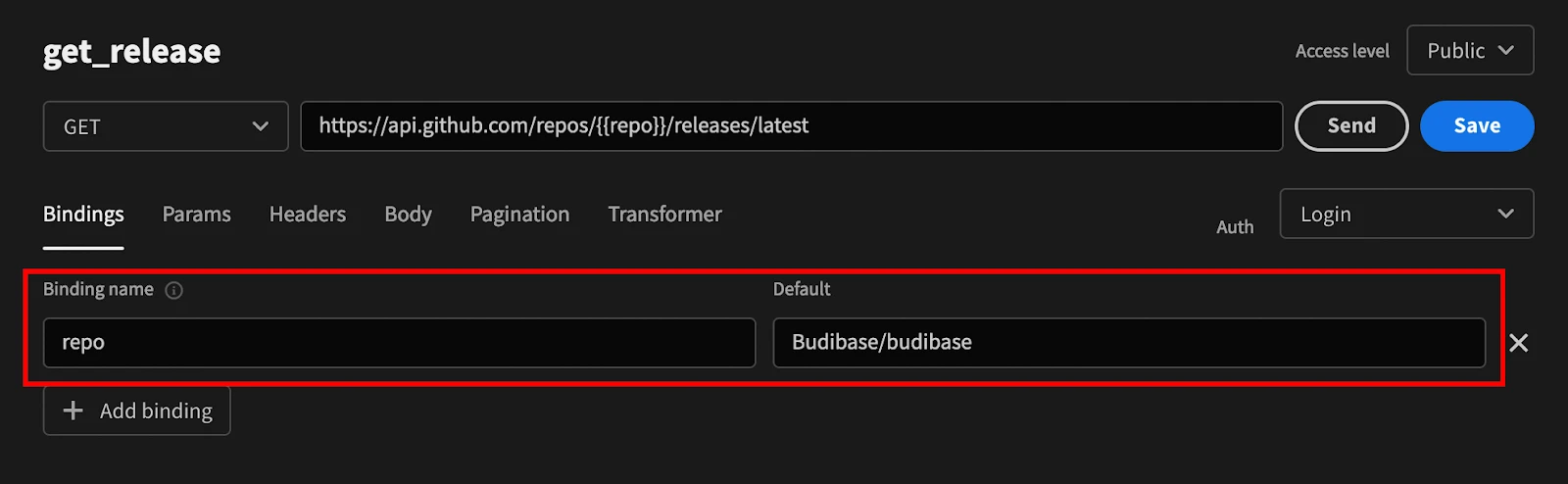 Configure GitHub API