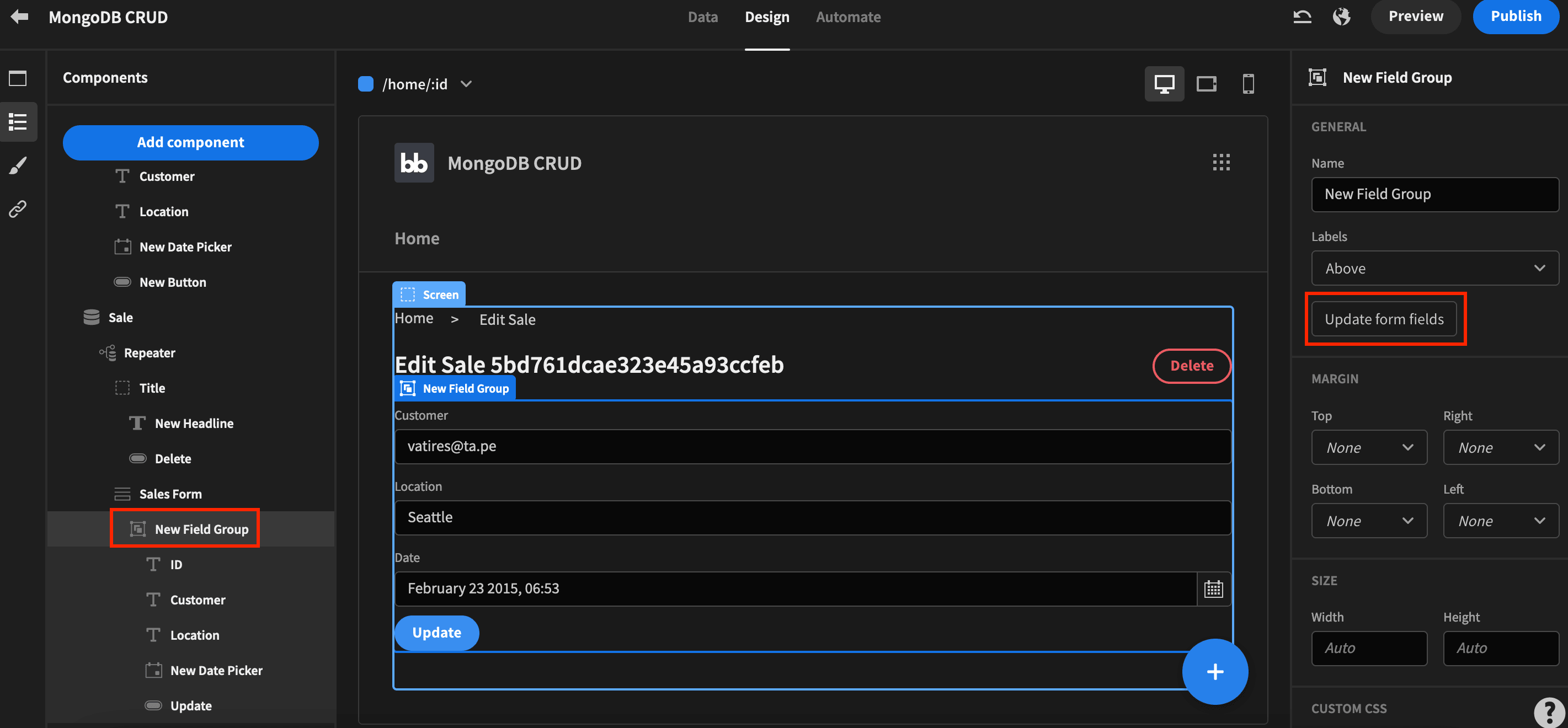 MongoDB CRUD App