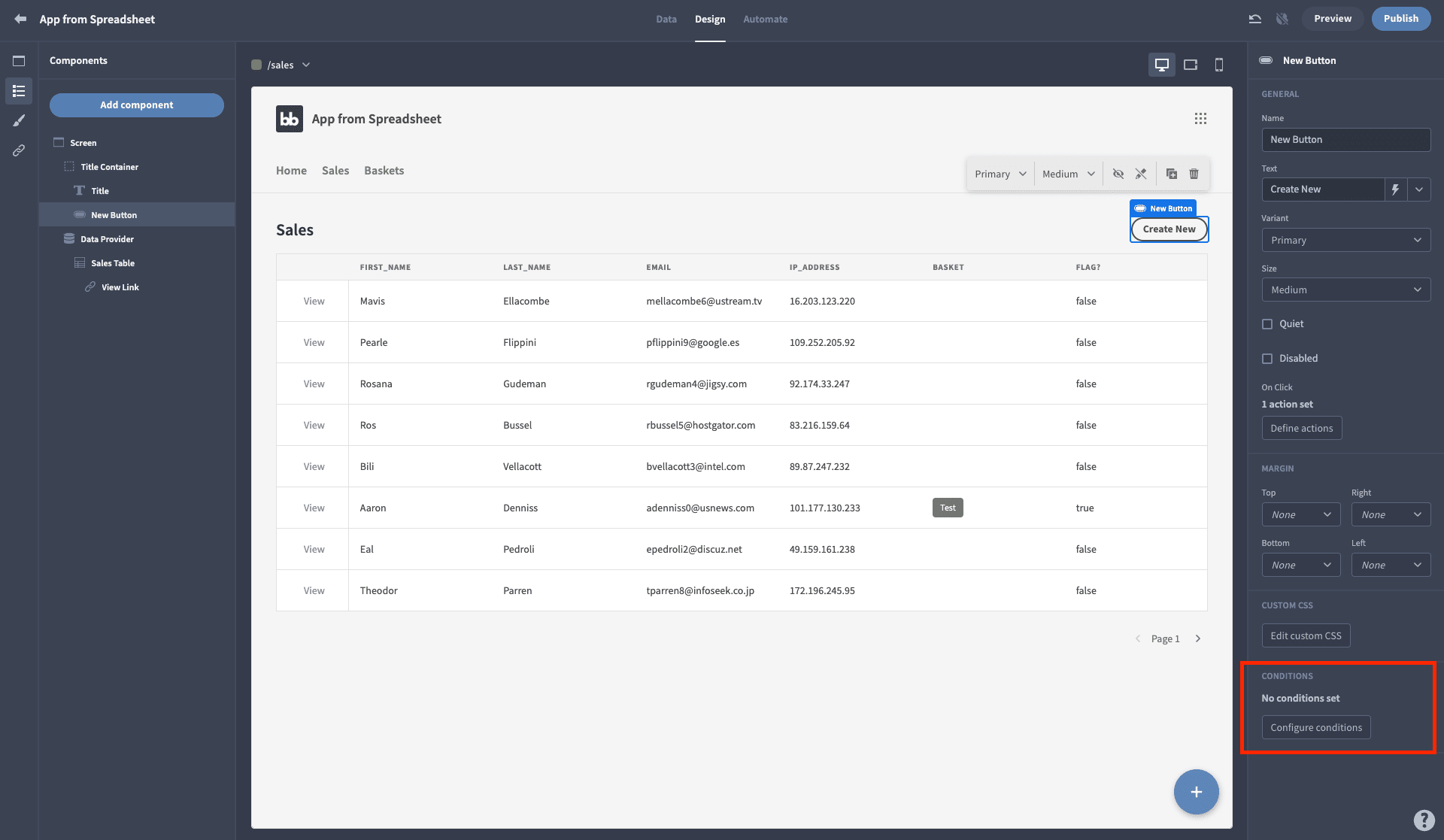 Make an app from an excel spreadsheet