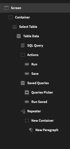 Database GUI screenshot