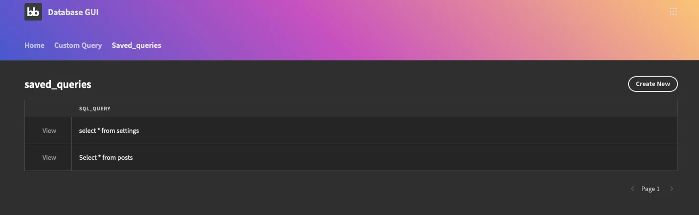 Database GUI