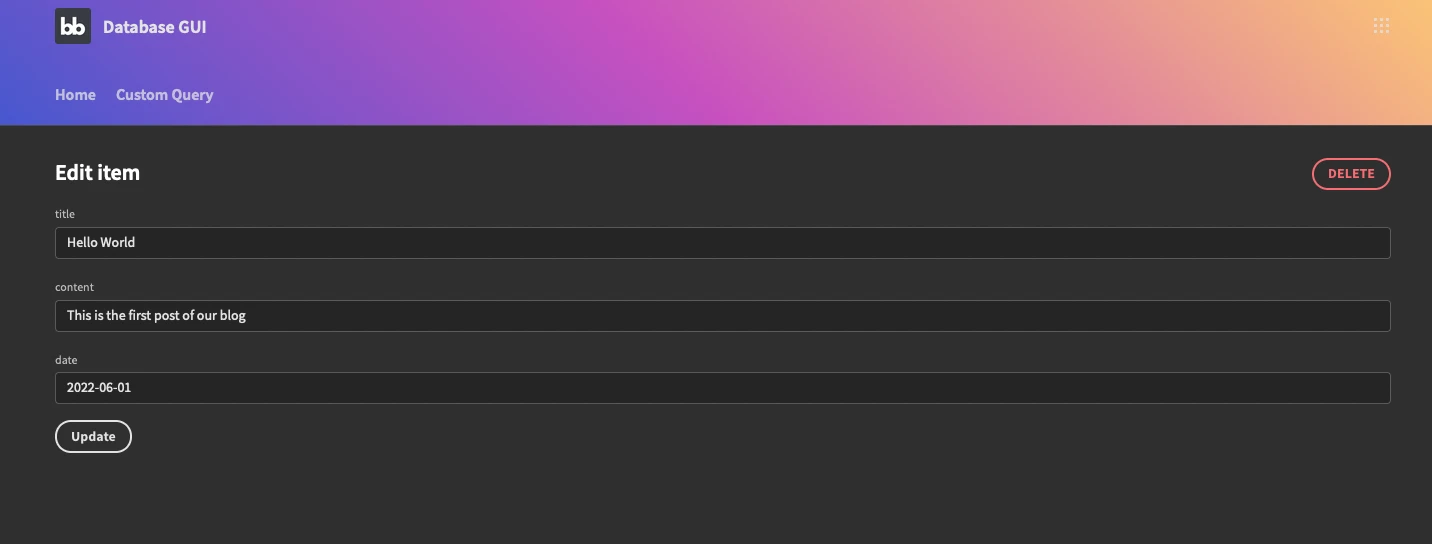 Database GUI