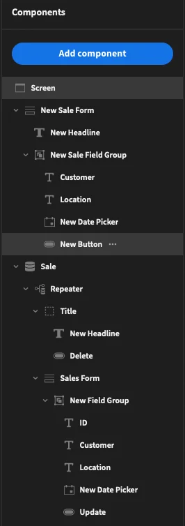 Component tree