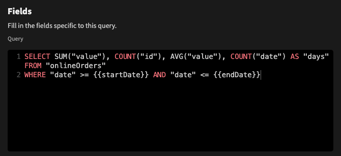 SQL dashboard