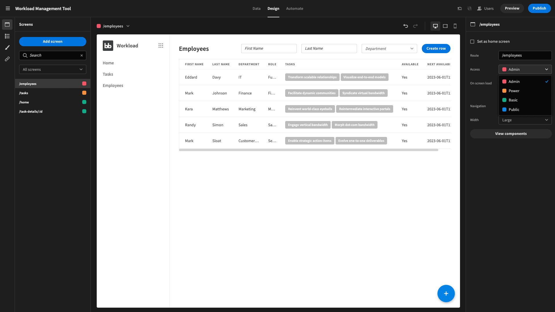 Component tree component tree
