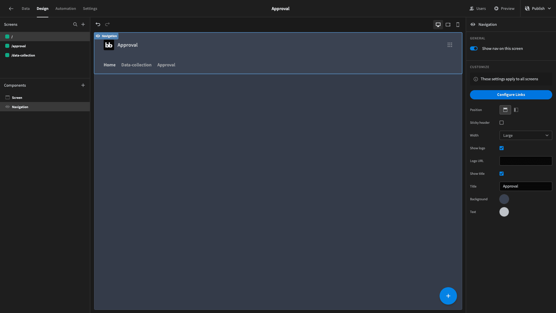 Blank screen Blank screen