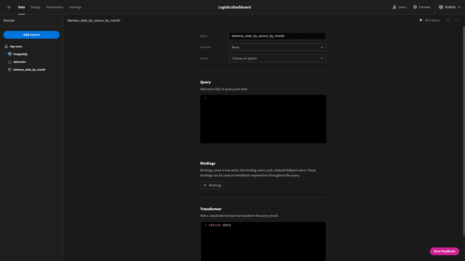 Logistics Dashboard Logistics Dashboard