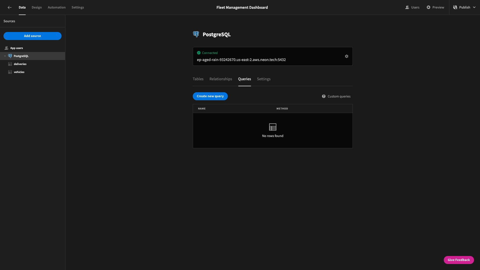 Create a query Create a query