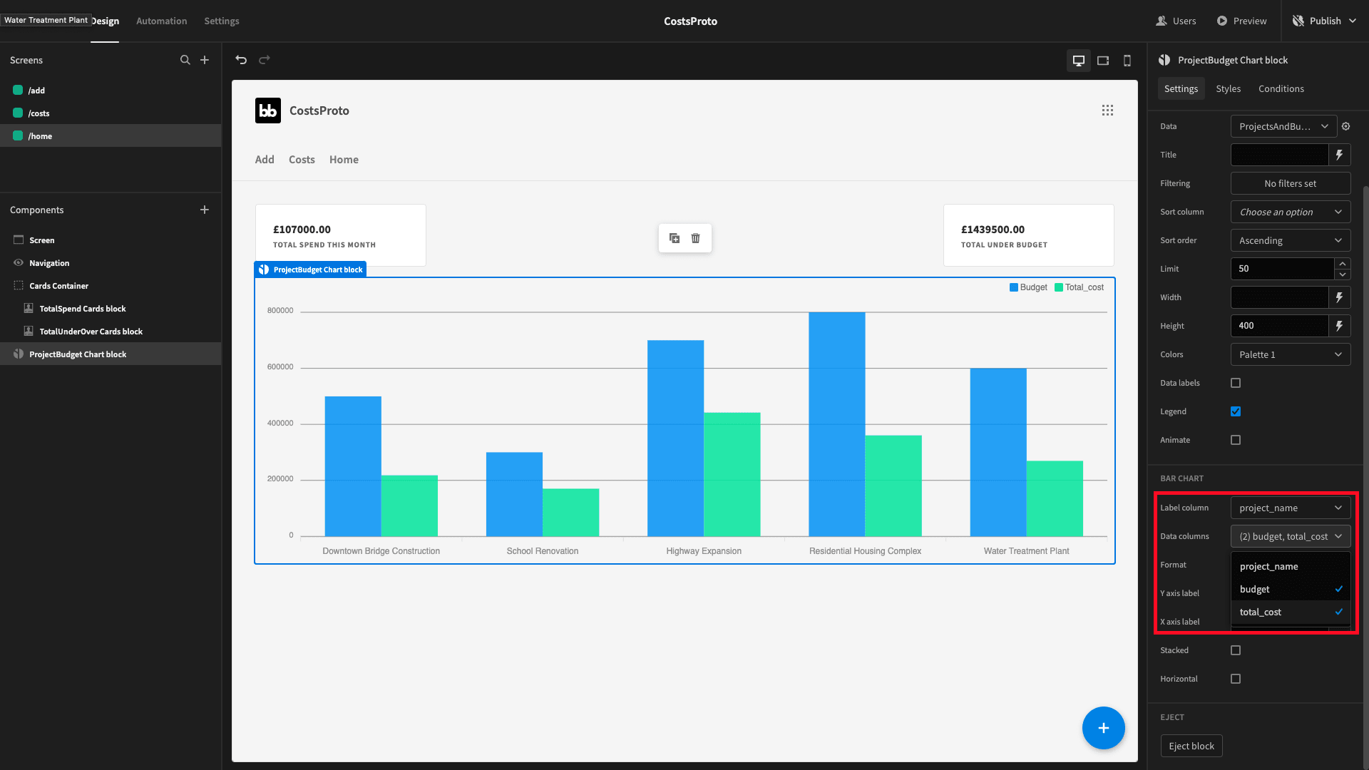 Bar chart Bar chart