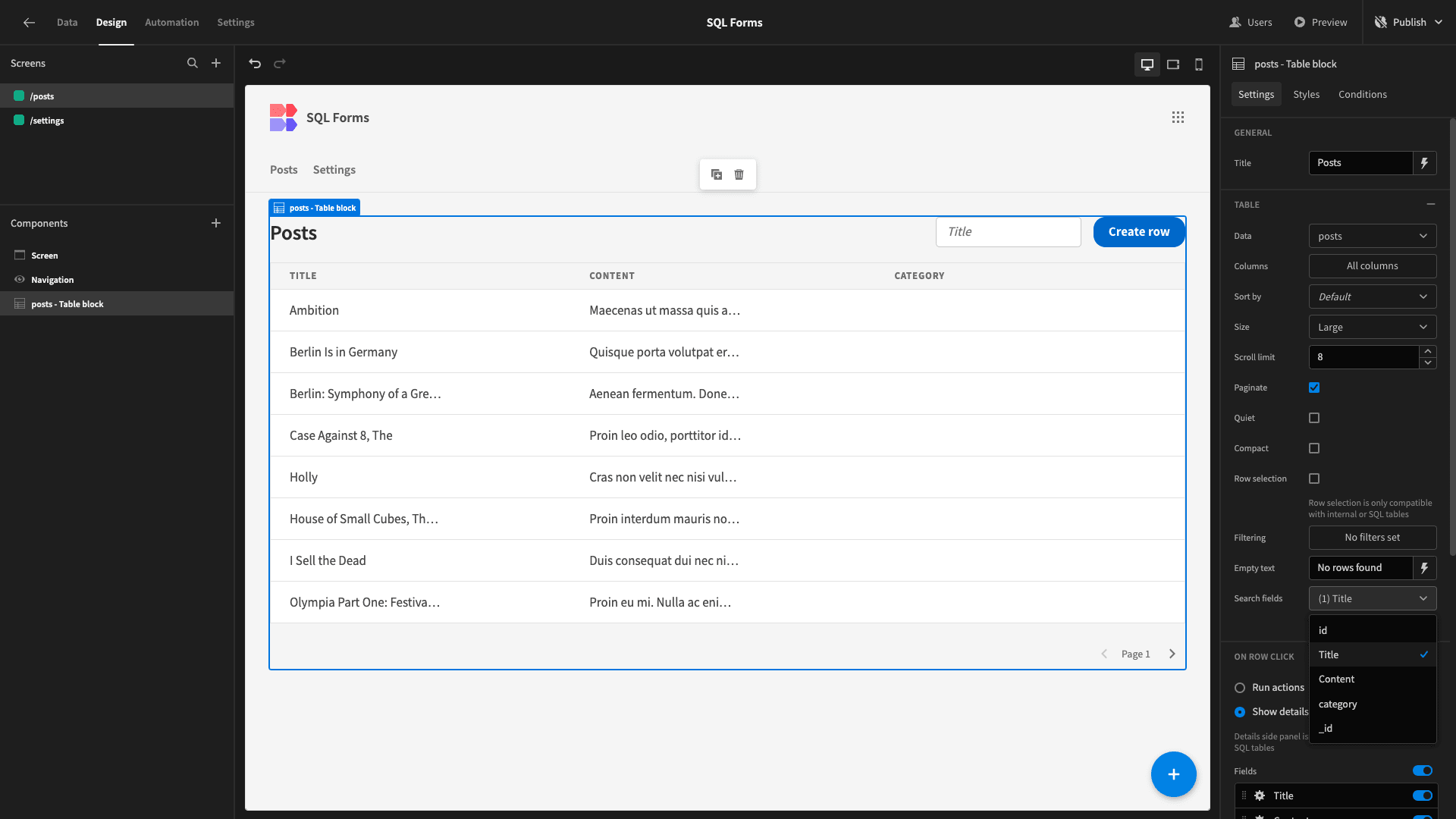Search Form