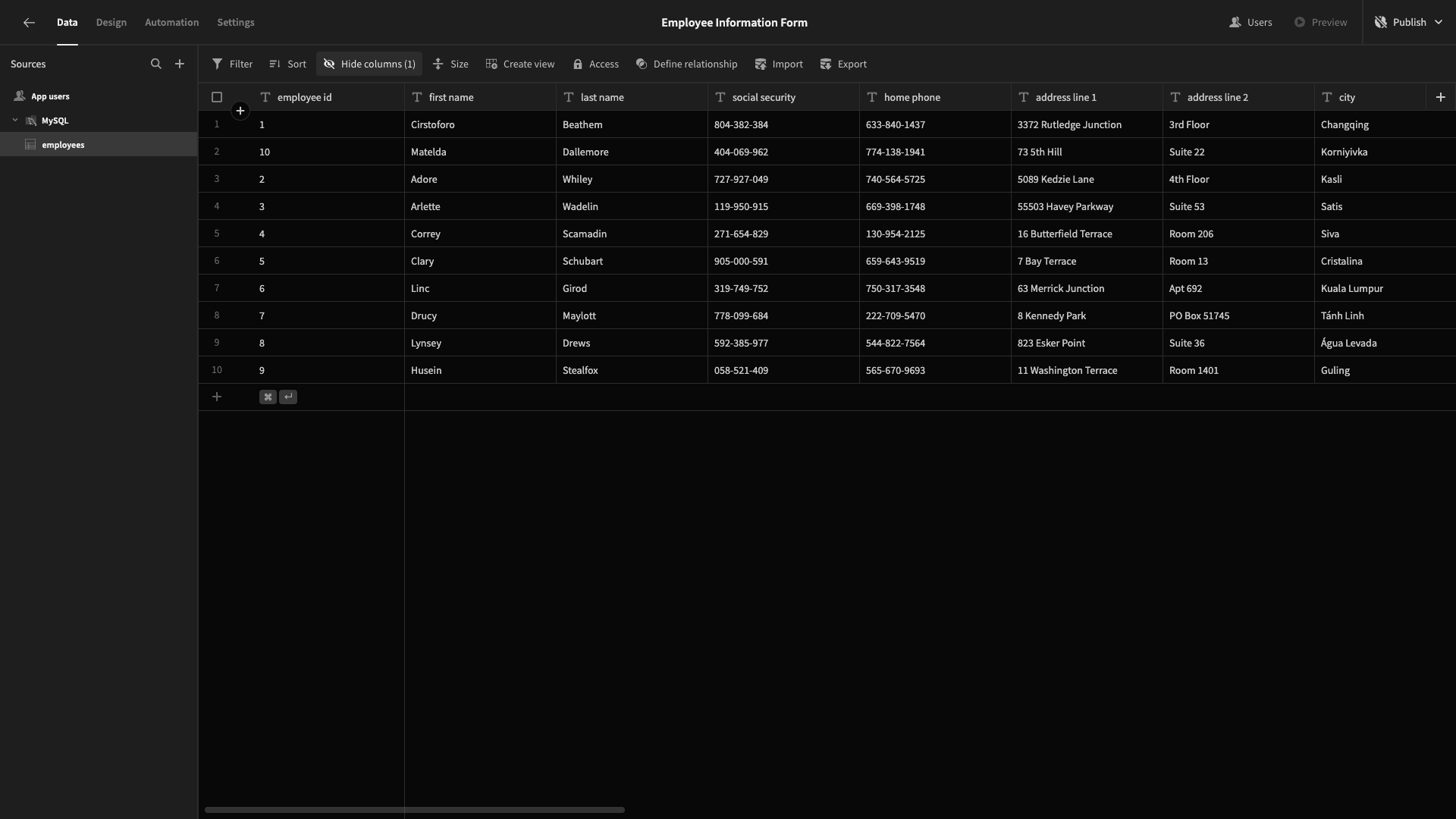 Database