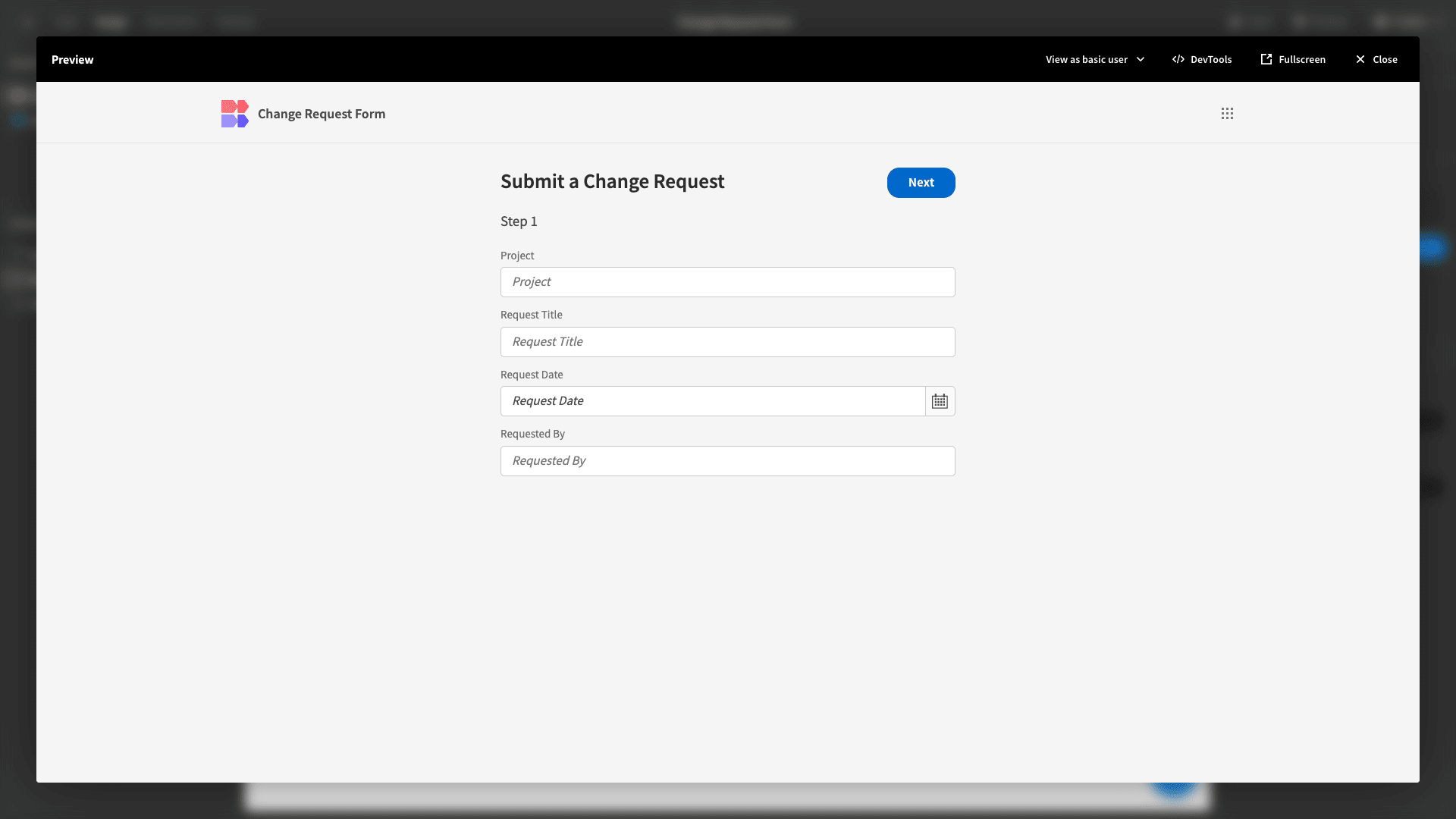 Change Request Form