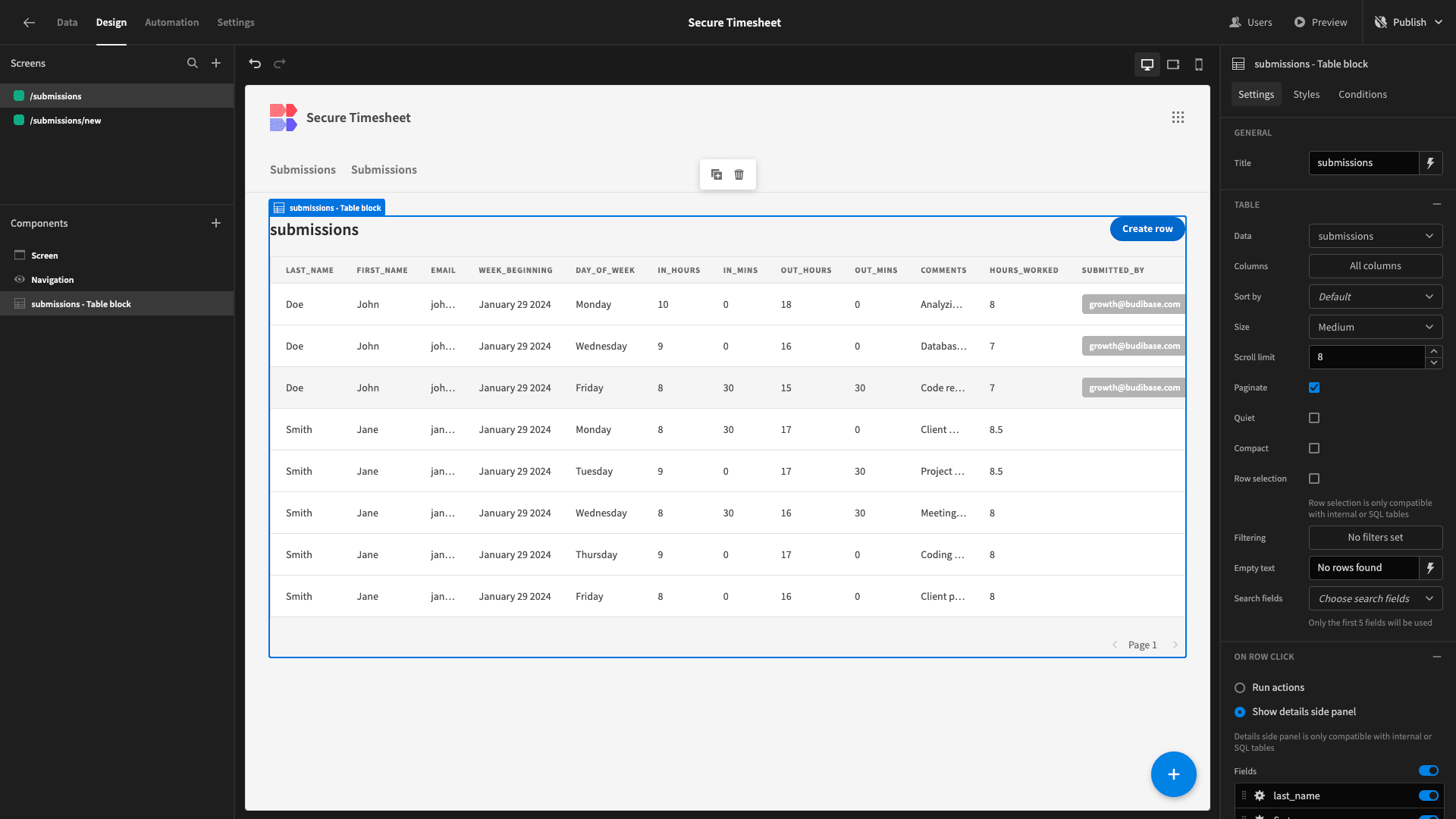 CRUD UI