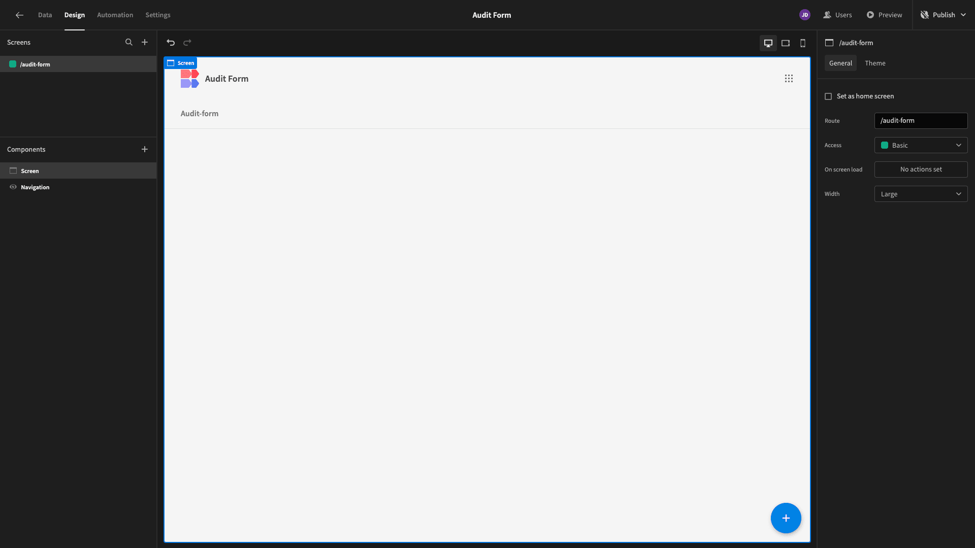 Blank Screen