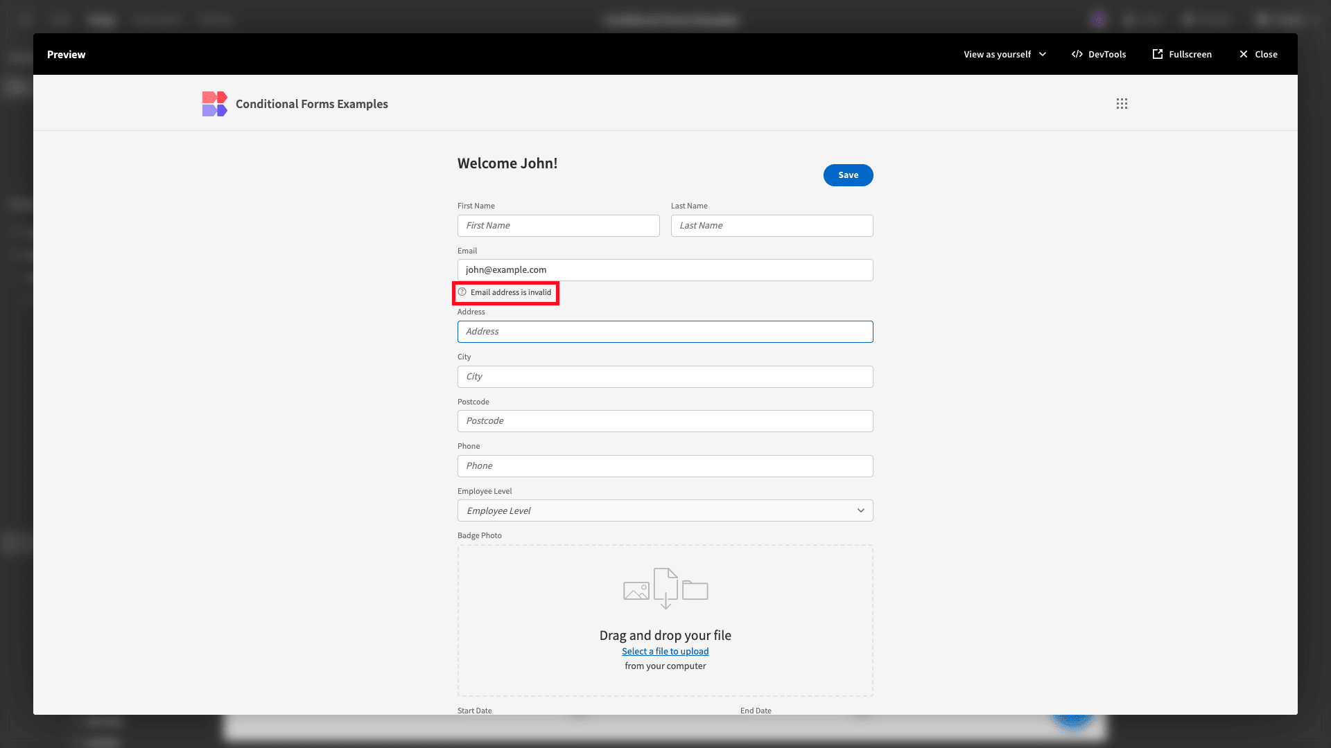 Conditional Logic Forms