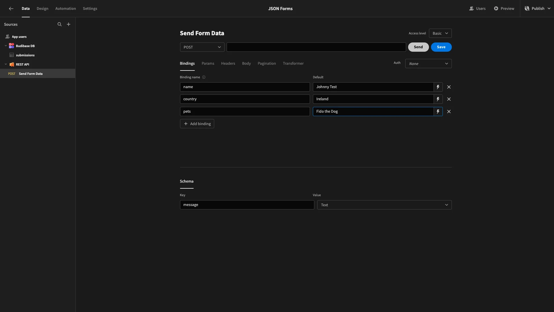 JSON Form