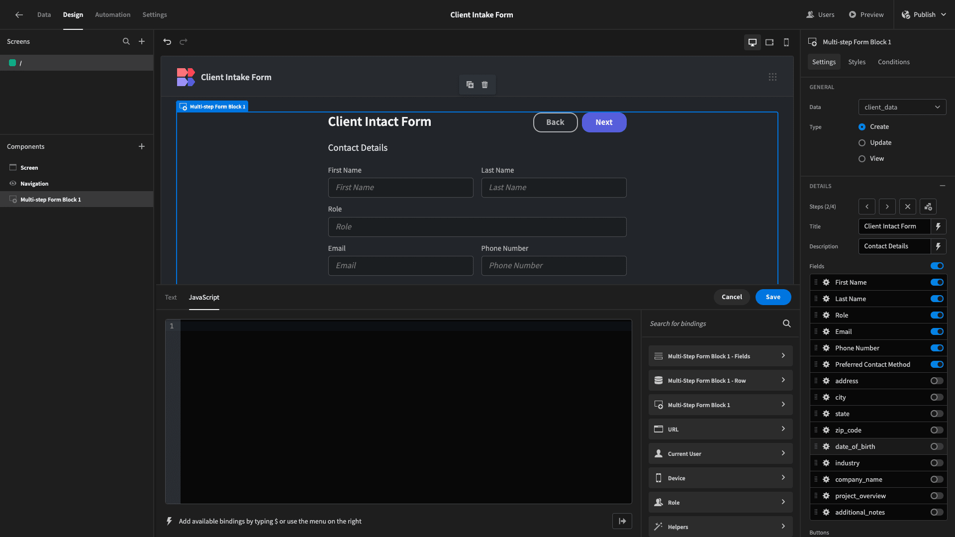JavaScript Editor JavaScript Editor