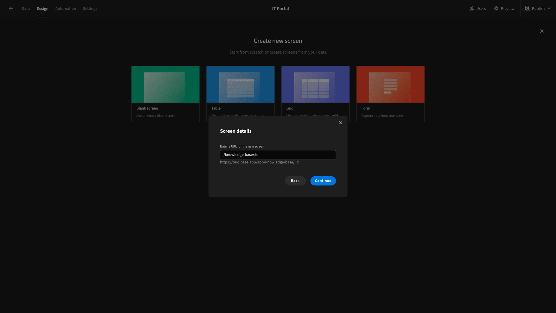 New screen