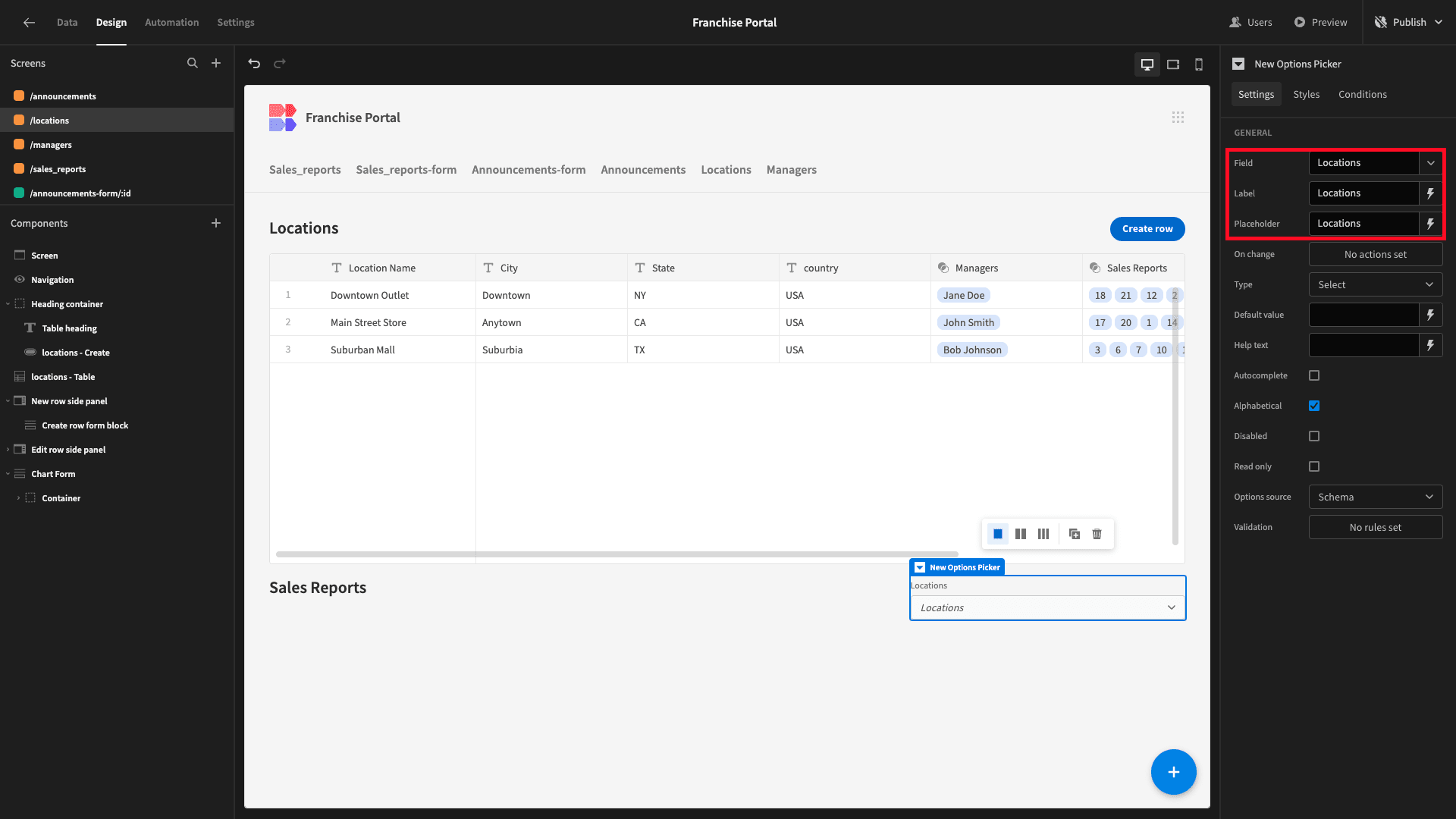 Options Picker