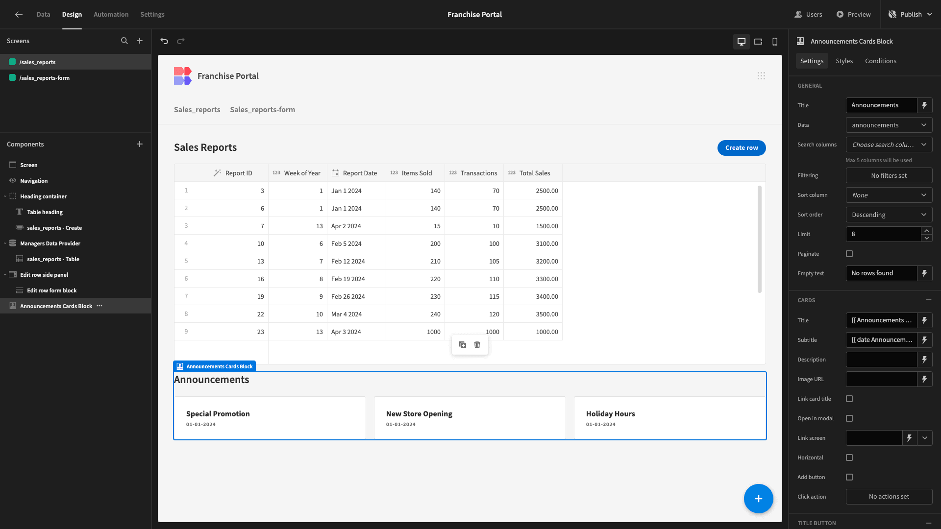 Franchise Portal