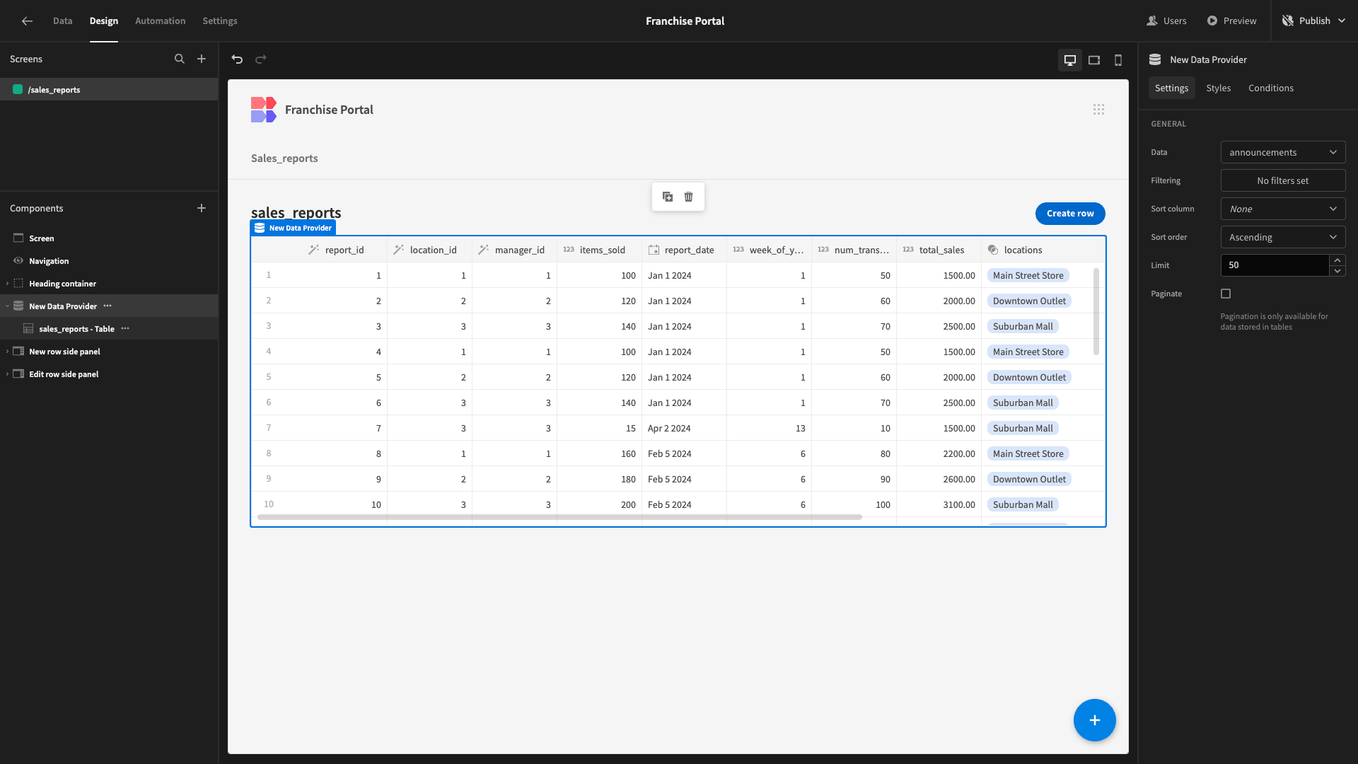 Franchise Portal