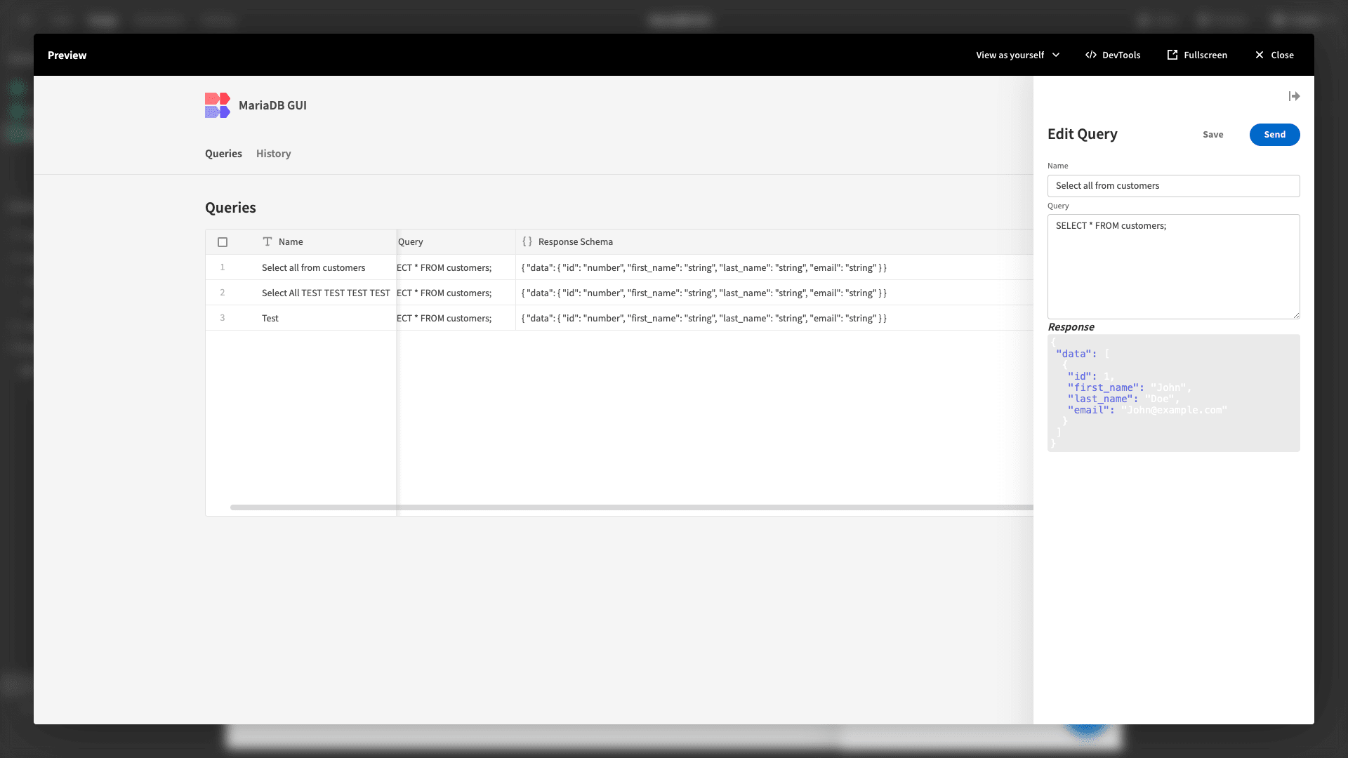 MariaDB GUI