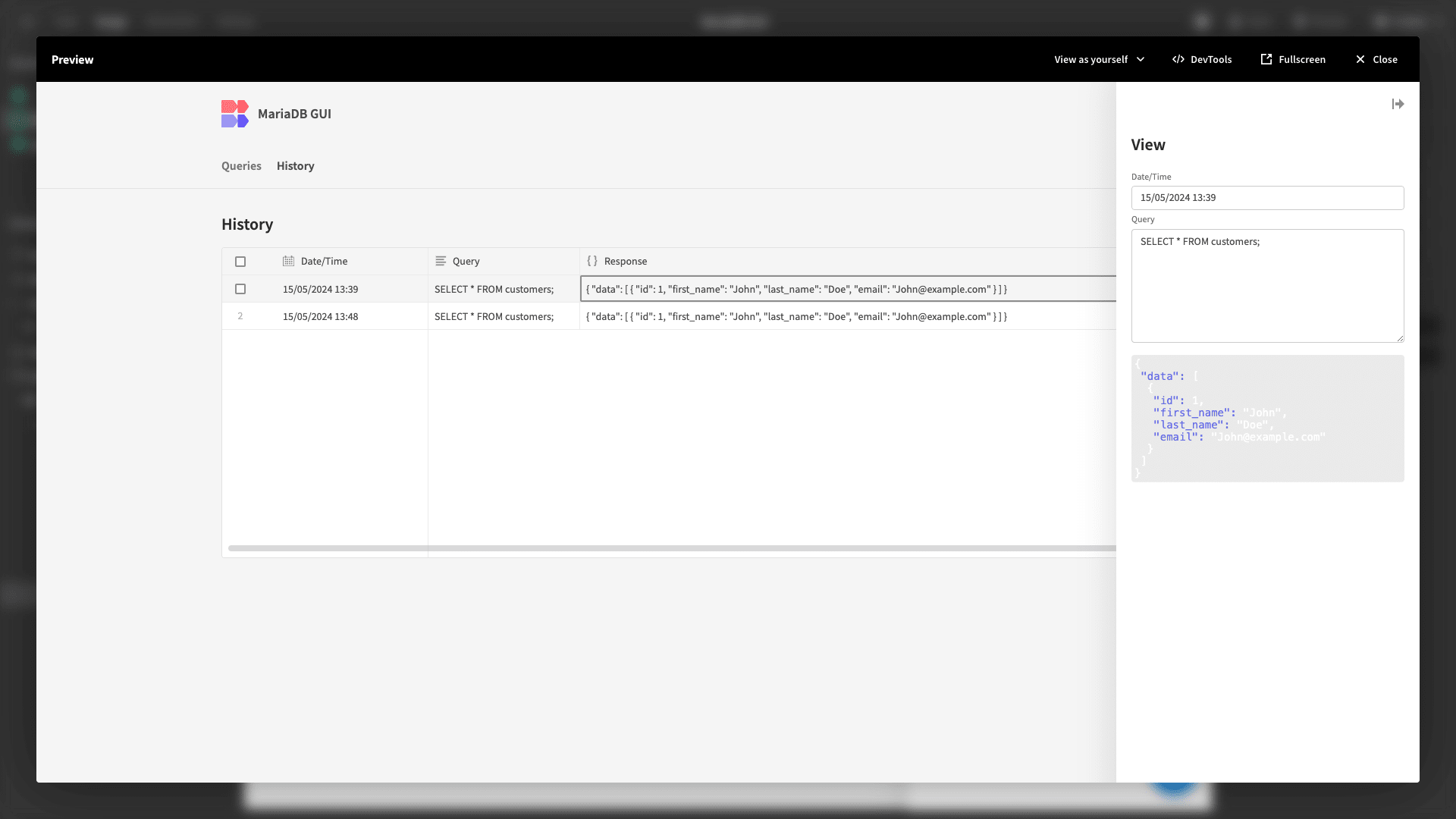MariaDB GUI