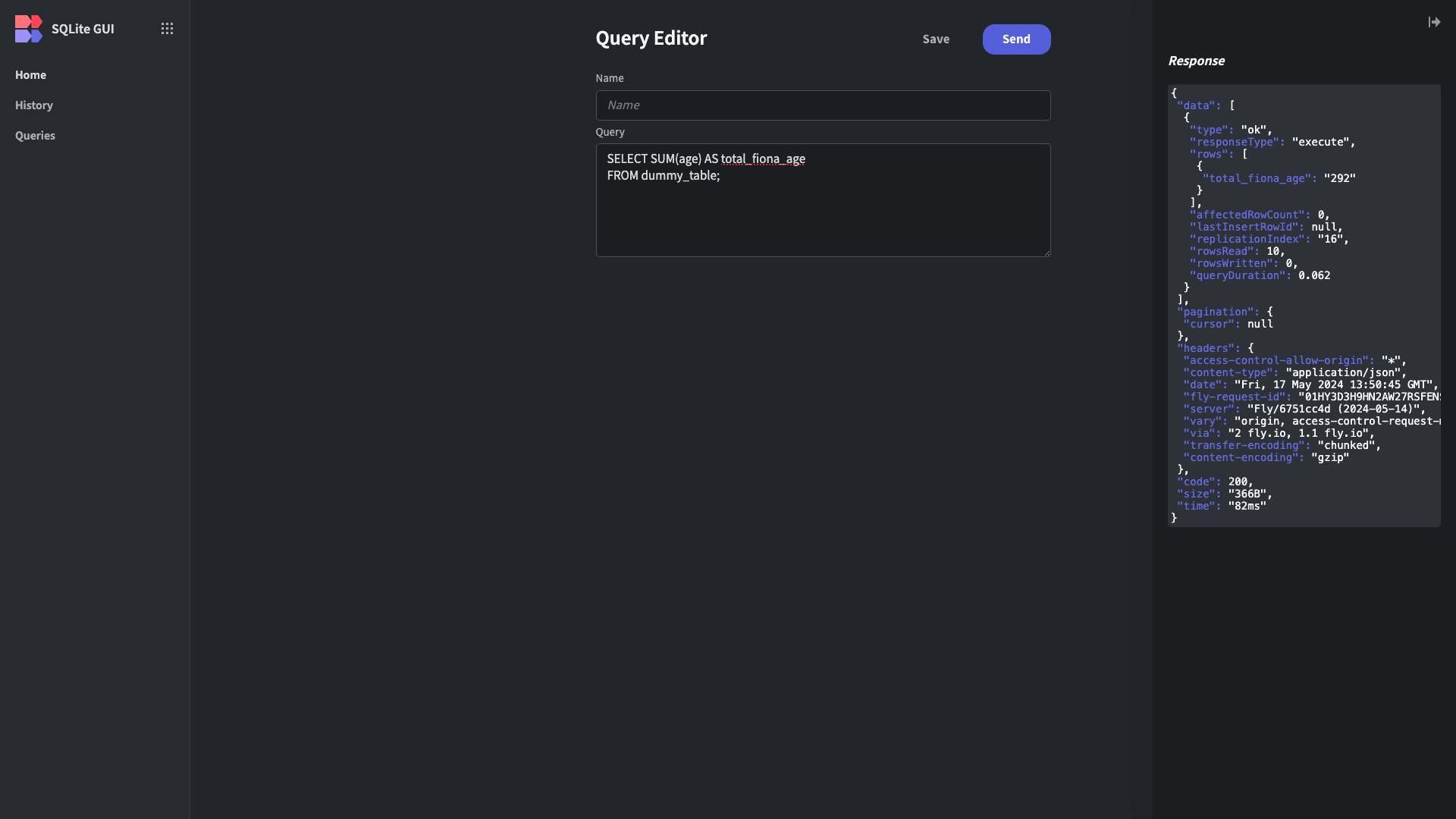 SQLite GUI SQLite GUI