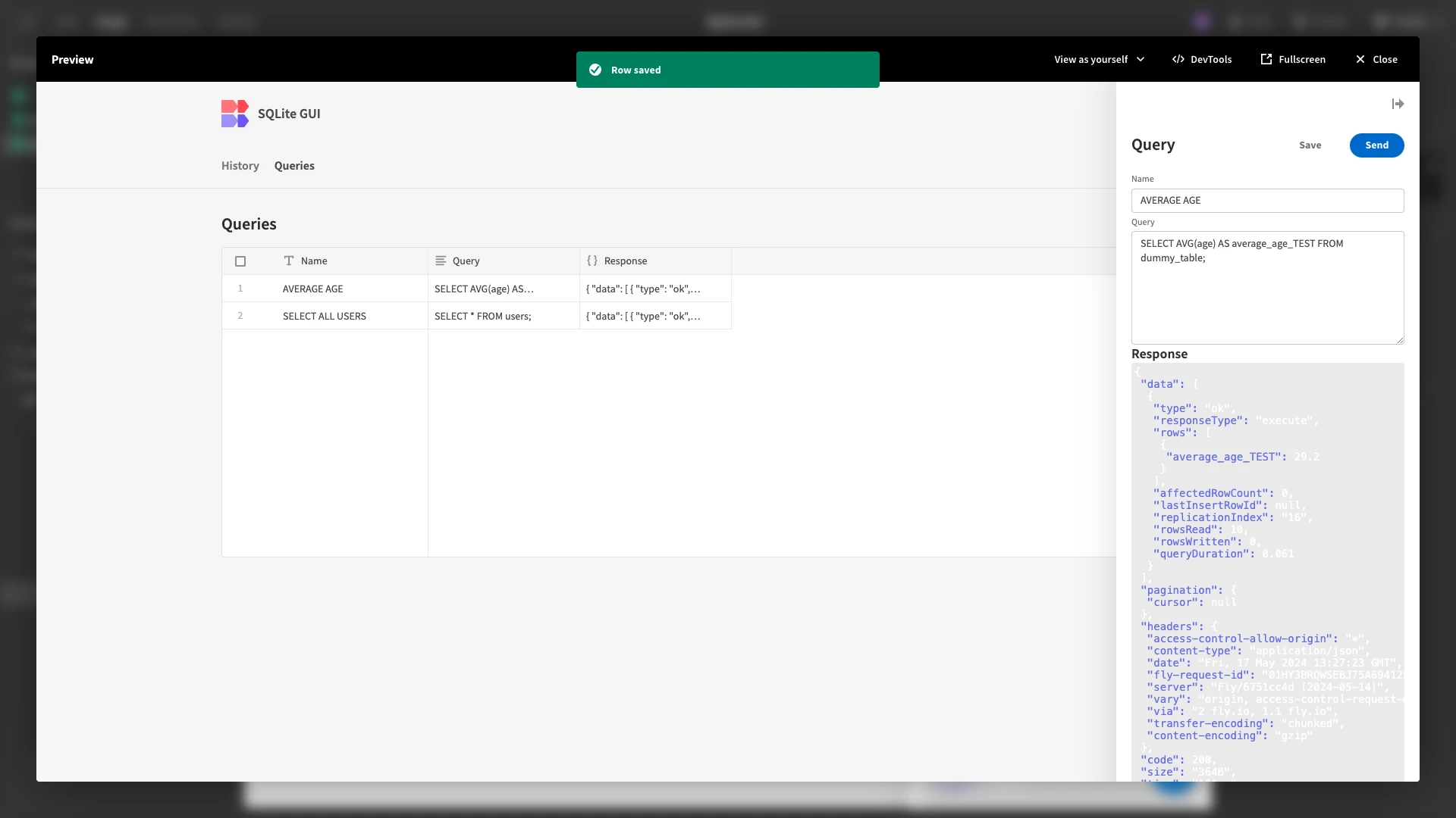 SQLite GUI SQLite GUI