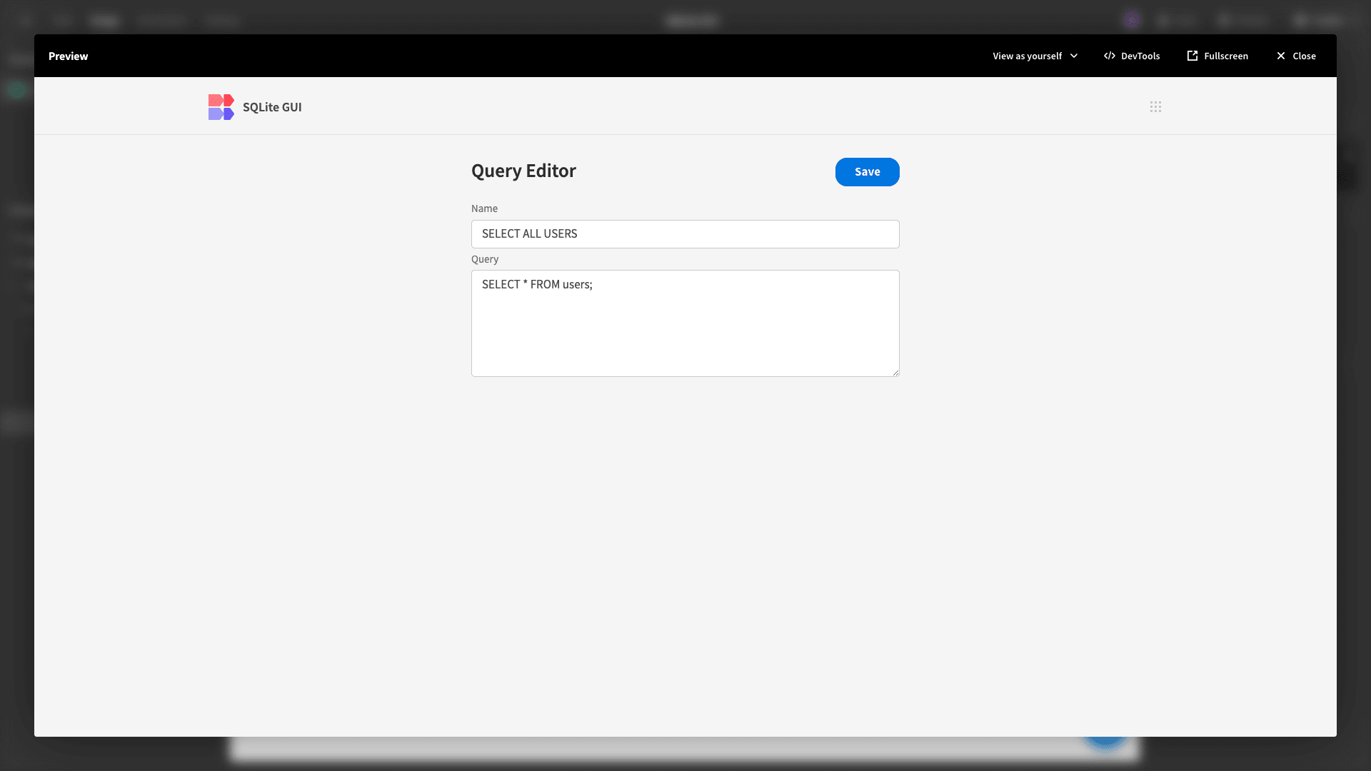 Query Editor Query Editor
