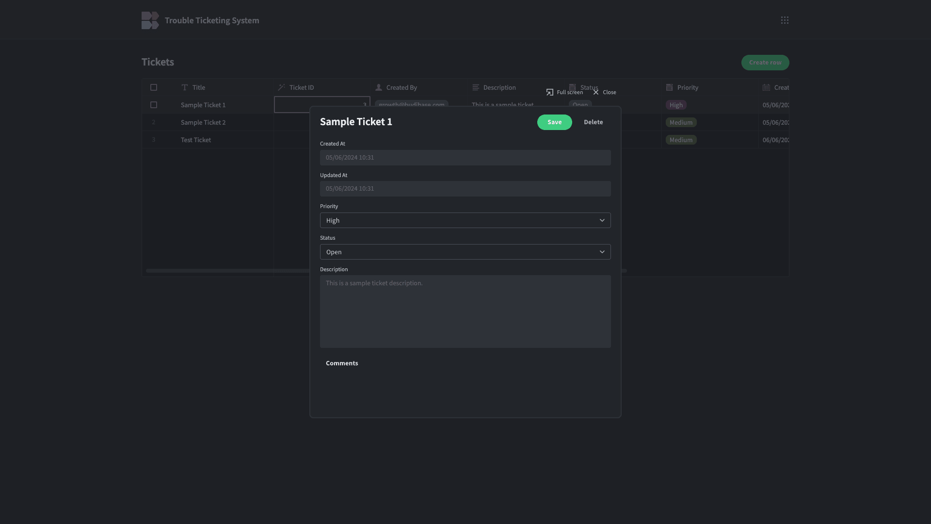 Trouble Ticketing System