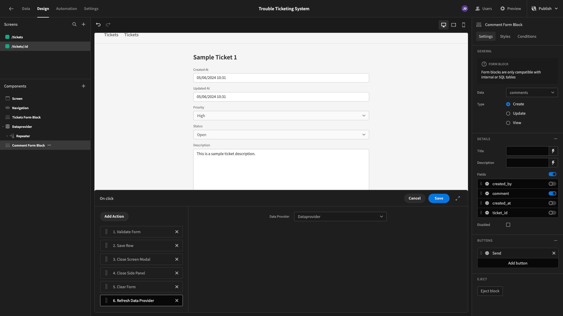 Refresh Data Provider