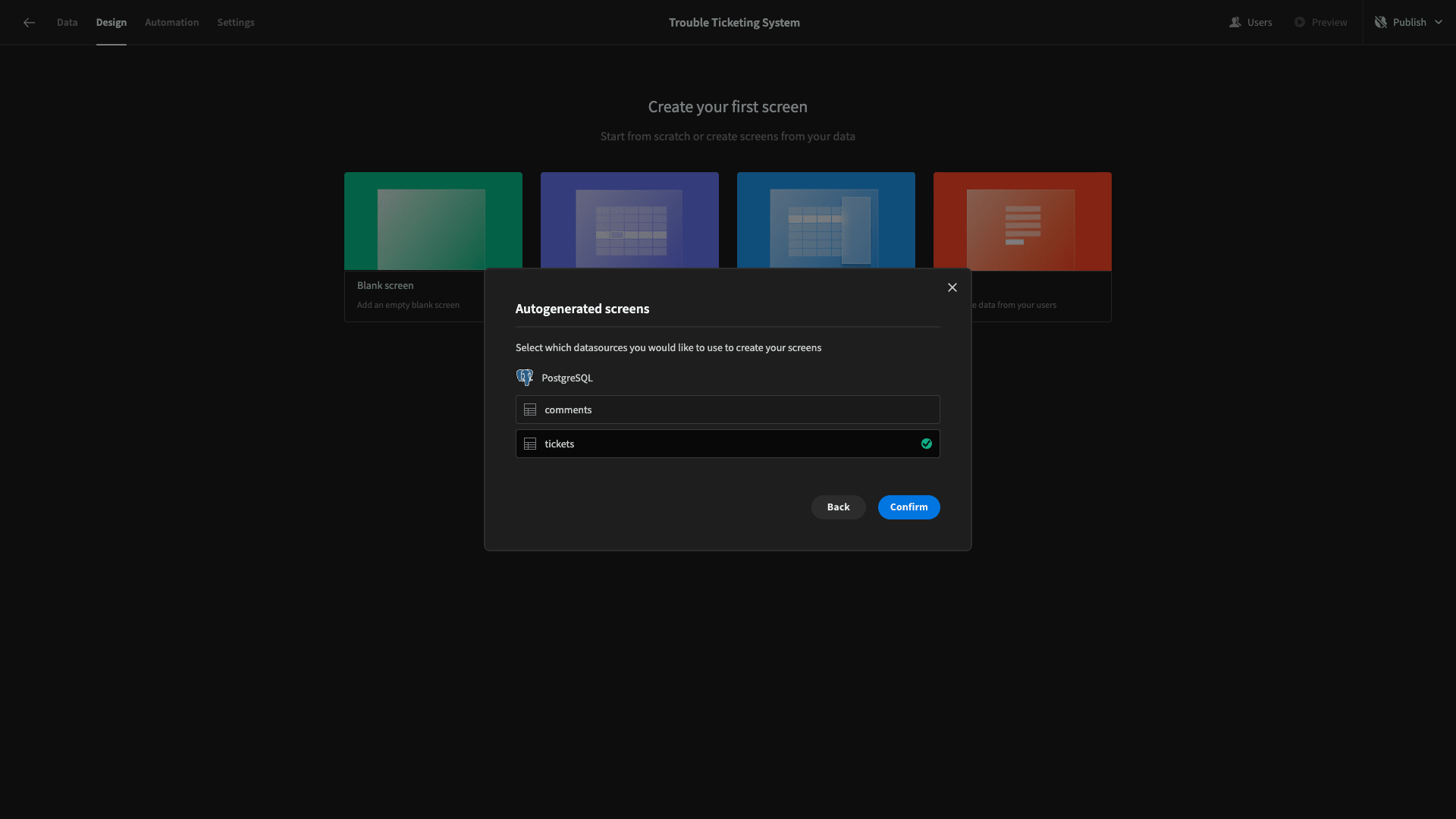 Table UI