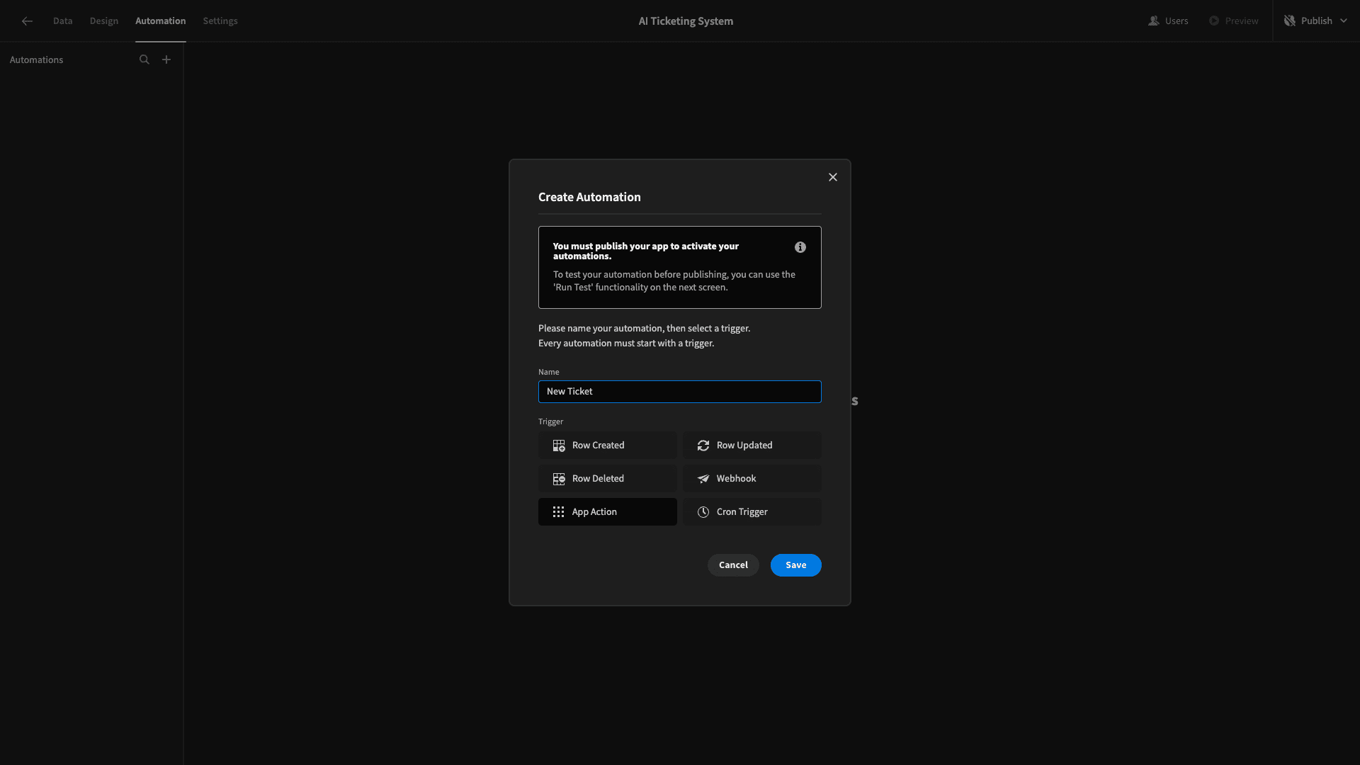 Create Automation