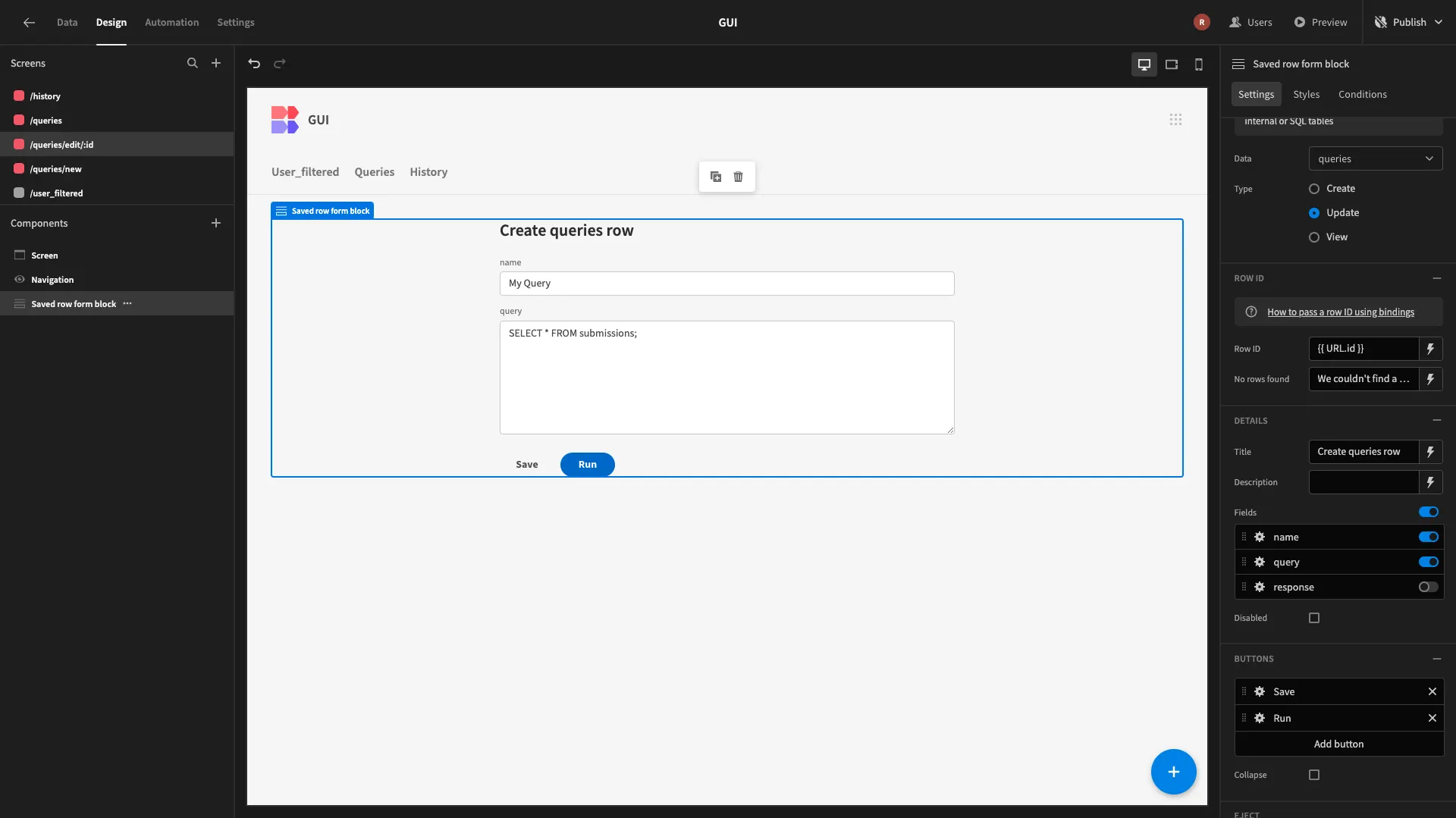 SQL GUI SQL GUI
