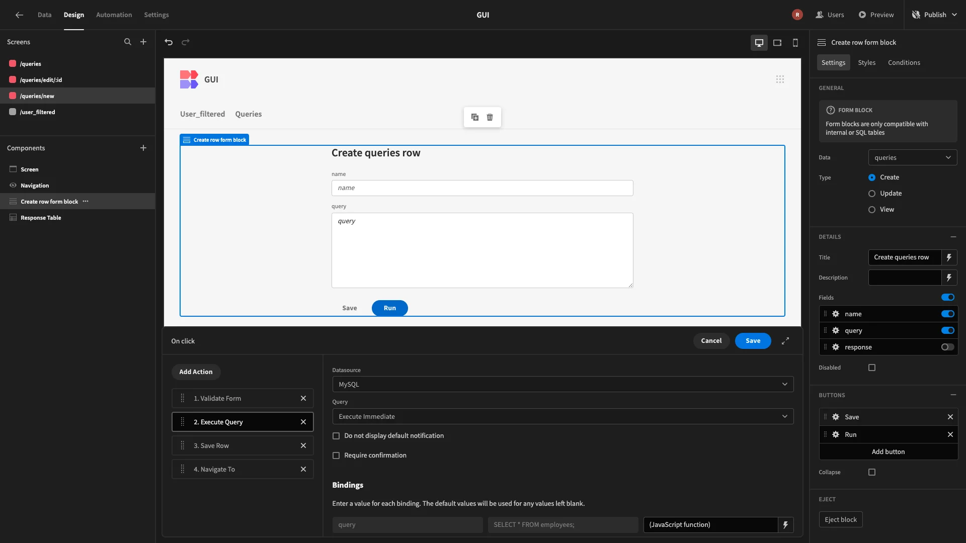 Execute Query Execute Query
