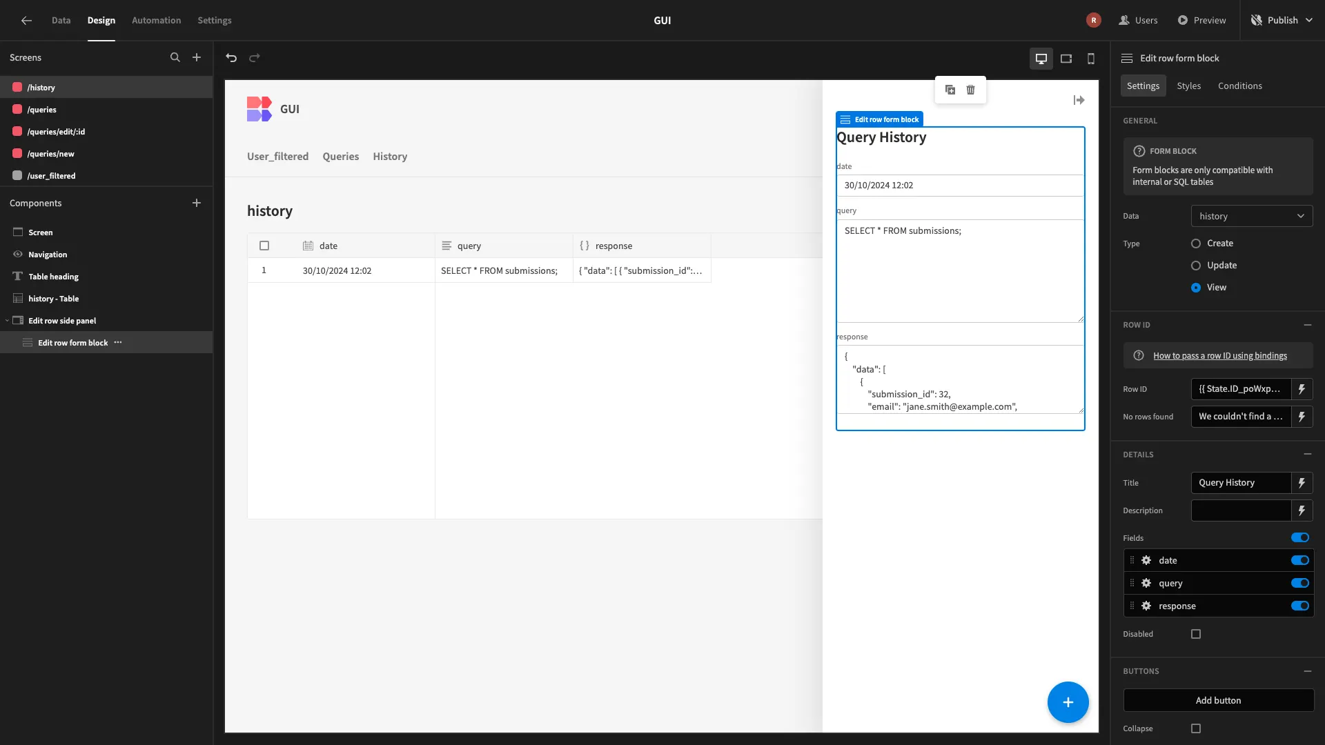 Query HIstory Query HIstory