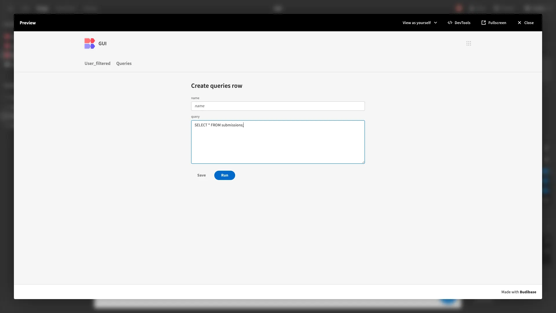 SQL GUI SQL GUI