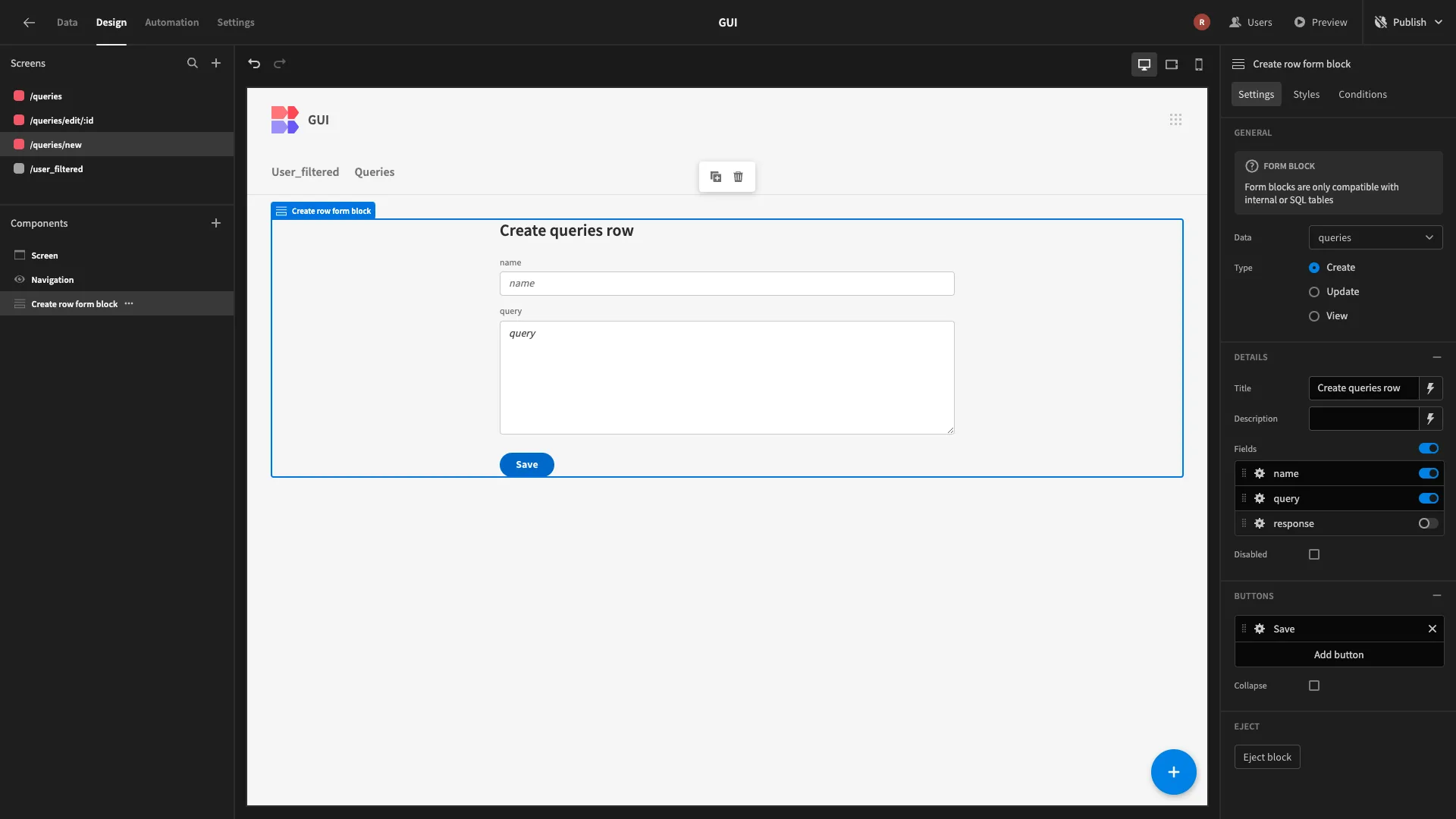 SQL GUI SQL GUI