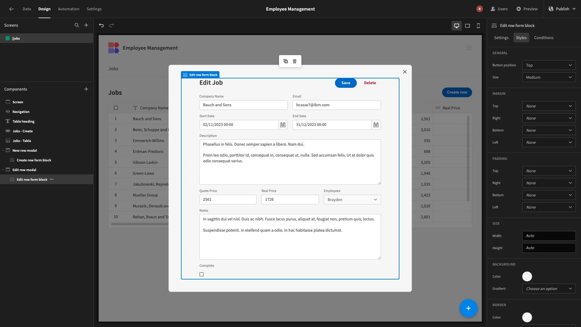 Edit Form