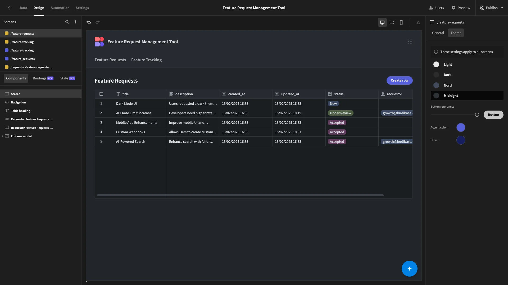 Feature Request Management Tool