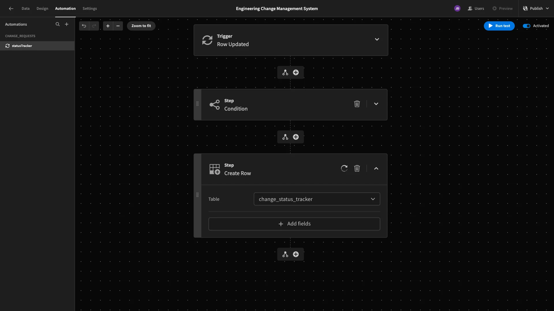 Create Row Create Row