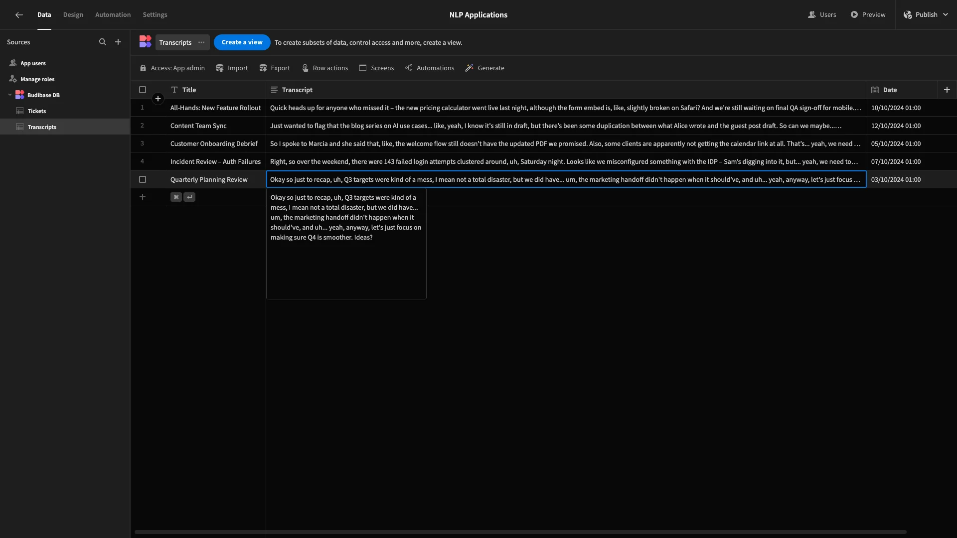 Database