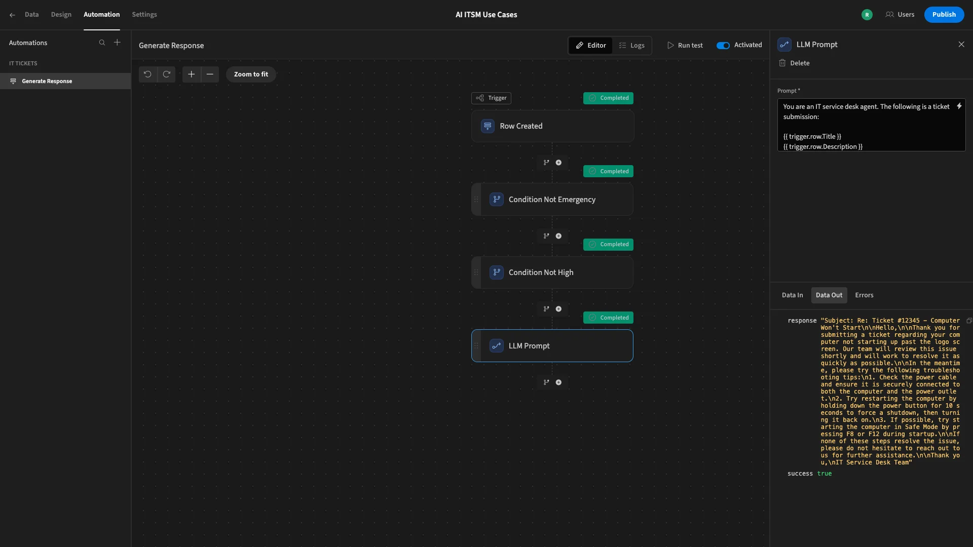 AI for ITSM AI for ITSM