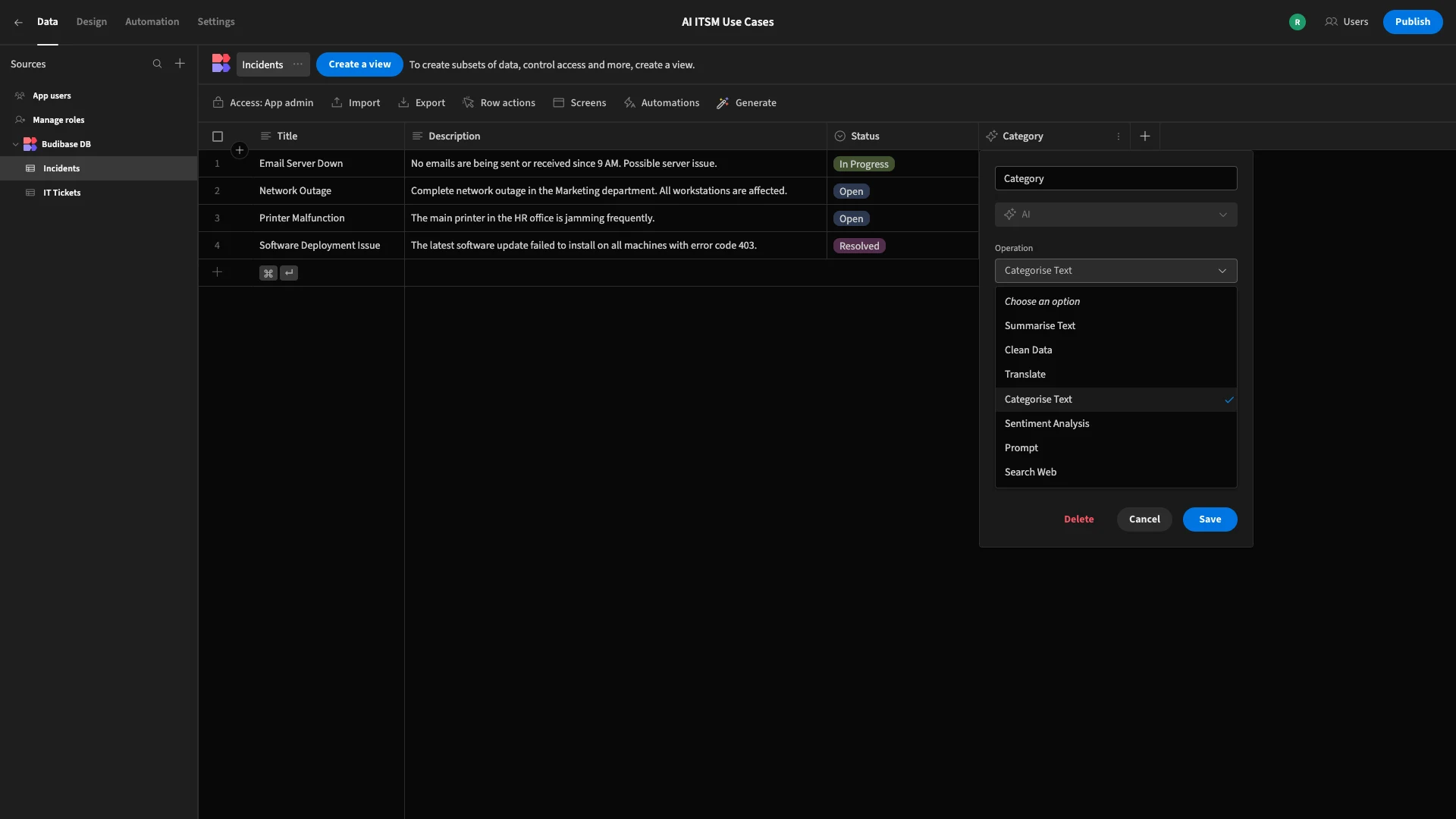 AI for ITSM AI for ITSM