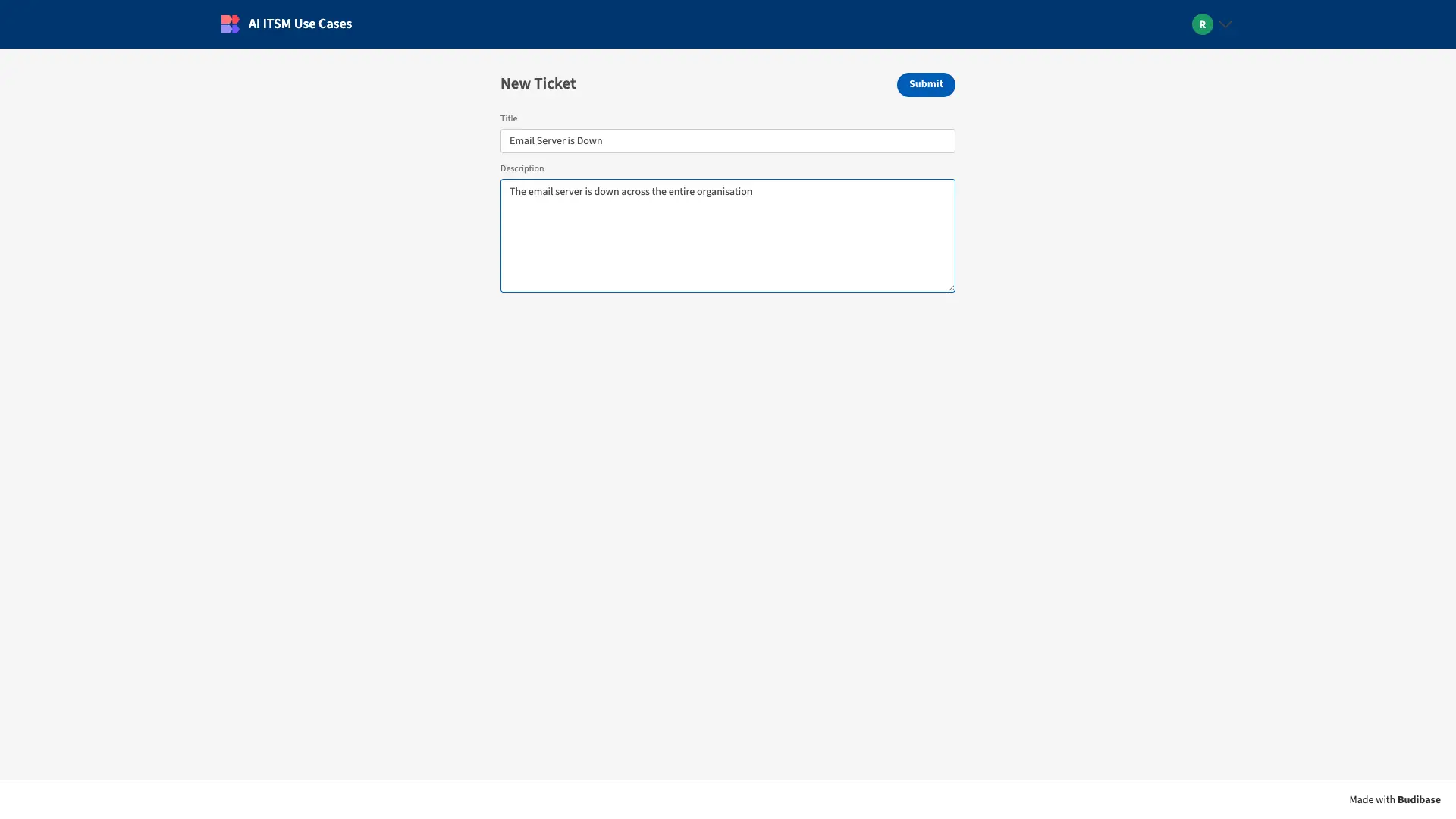 Ticket Form Ticket Form