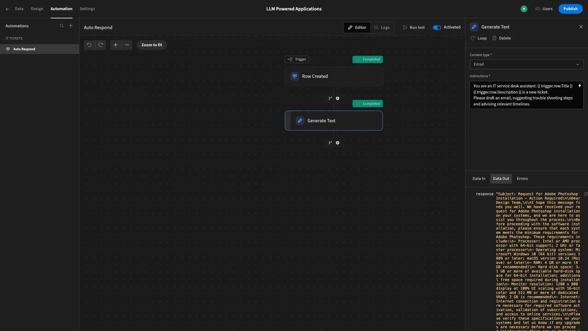Generate Text Generate Text