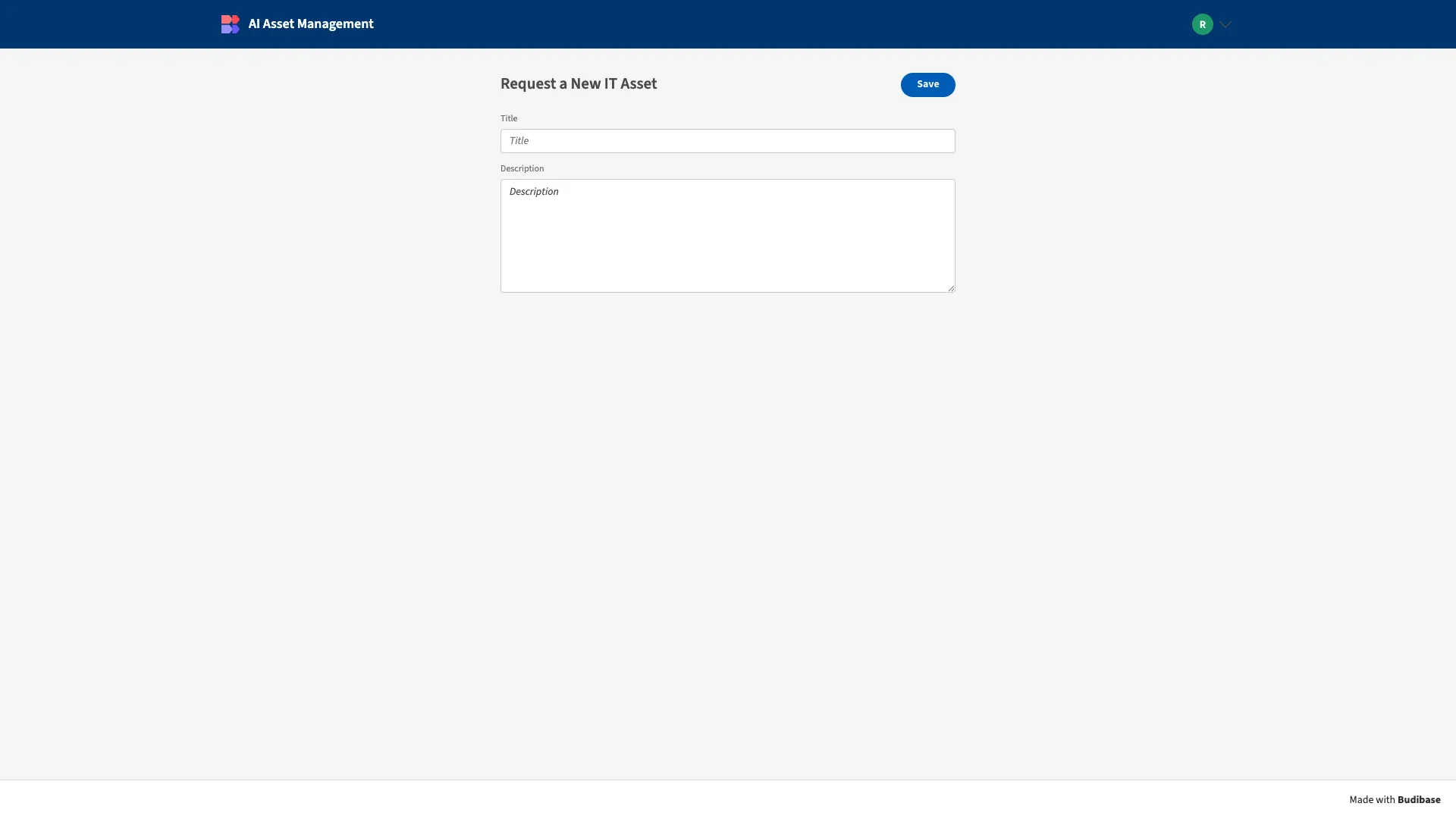 Asset Request Form Asset Request Form